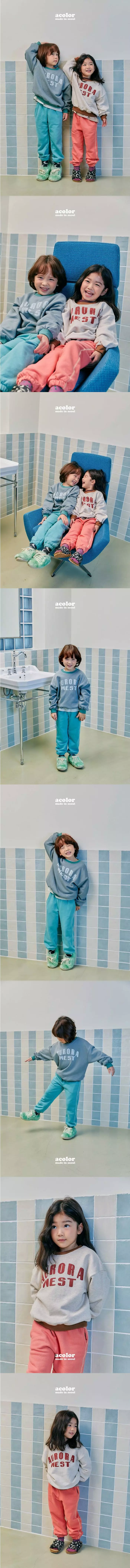 Acolor - Korean Children Fashion - #designkidswear - Aurora Color Sweatshirt - 2