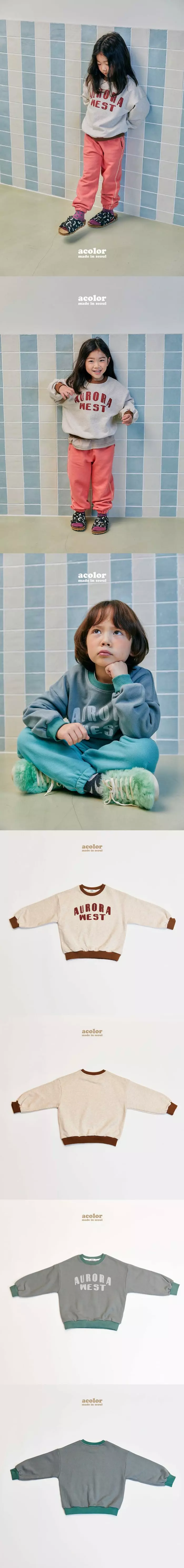 Acolor - Korean Children Fashion - #discoveringself - Aurora Color Sweatshirt - 3