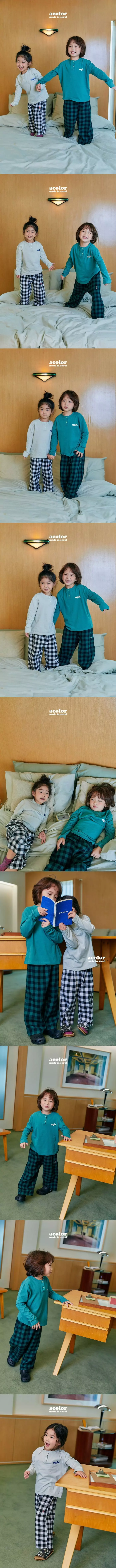 Acolor - Korean Children Fashion - #discoveringself - bUtton Herny Tee - 2