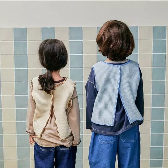 Acolor - Korean Children Fashion - #kidsshorts - Hoshi Knit Vest