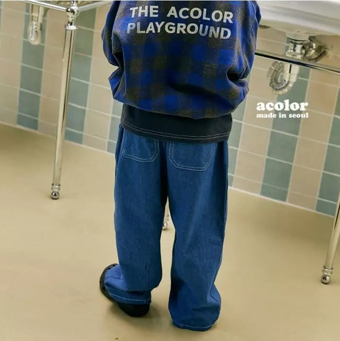 Acolor - Korean Children Fashion - #minifashionista - Pintuck Jeans
