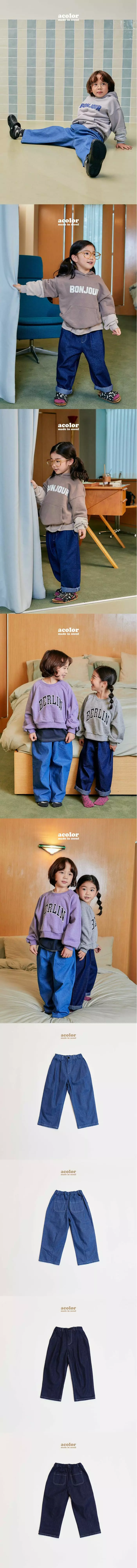 Acolor - Korean Children Fashion - #todddlerfashion - Pintuck Jeans - 3