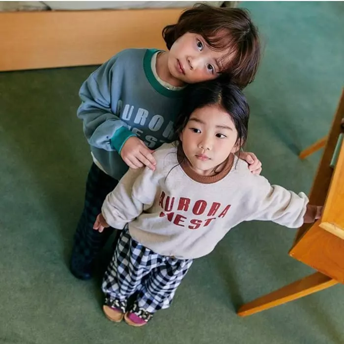Acolor - Korean Children Fashion - #todddlerfashion - Check Wide Pants