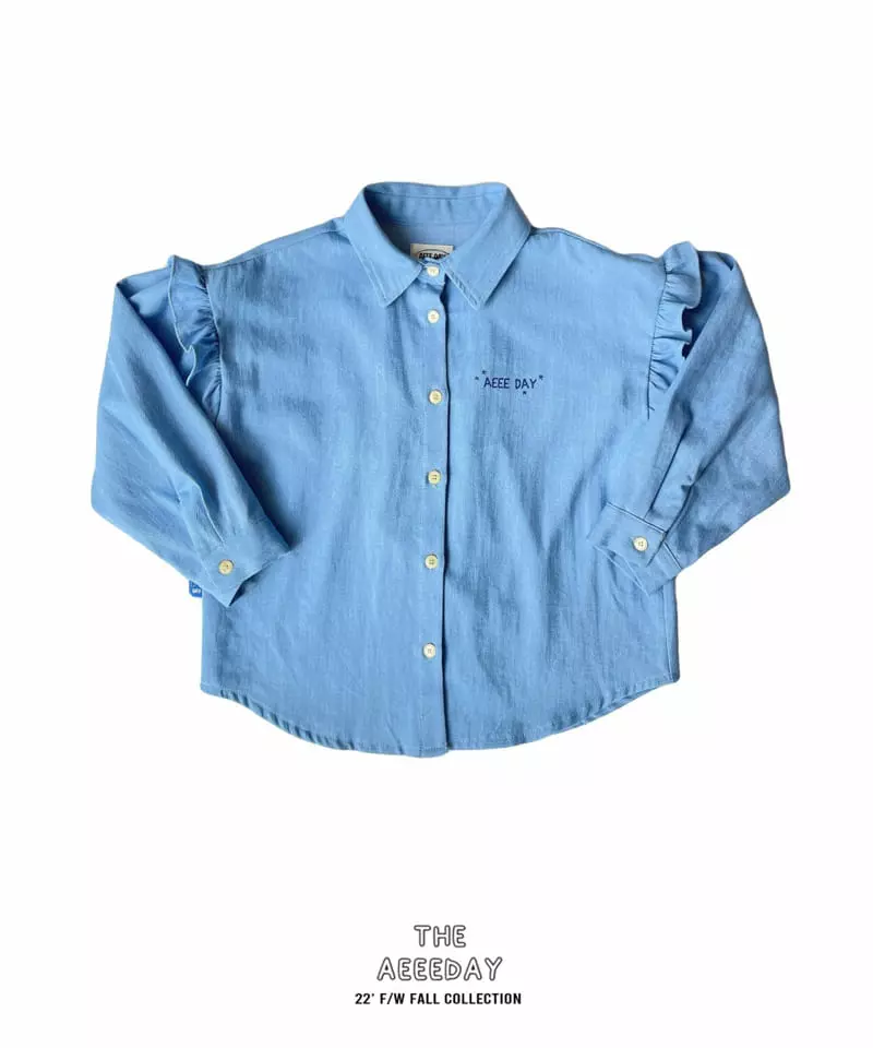 Aeeeday - Korean Children Fashion - #childofig - Pair Denim Shirt - 9