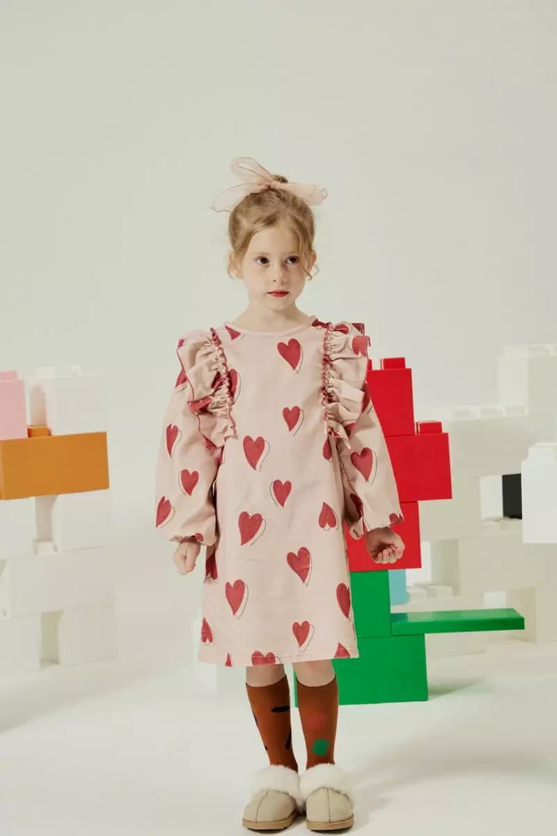 Aeeeday - Korean Children Fashion - #childofig - Hear One-piece - 5