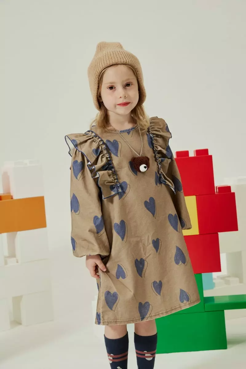 Aeeeday - Korean Children Fashion - #childrensboutique - Hear One-piece - 6