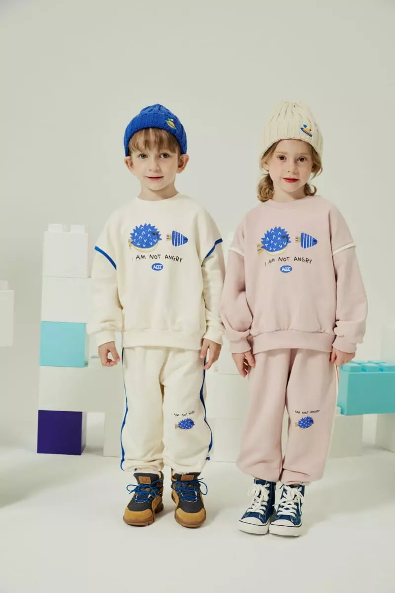 Aeeeday - Korean Children Fashion - #childrensboutique - Line Color Top Bottom Set - 2