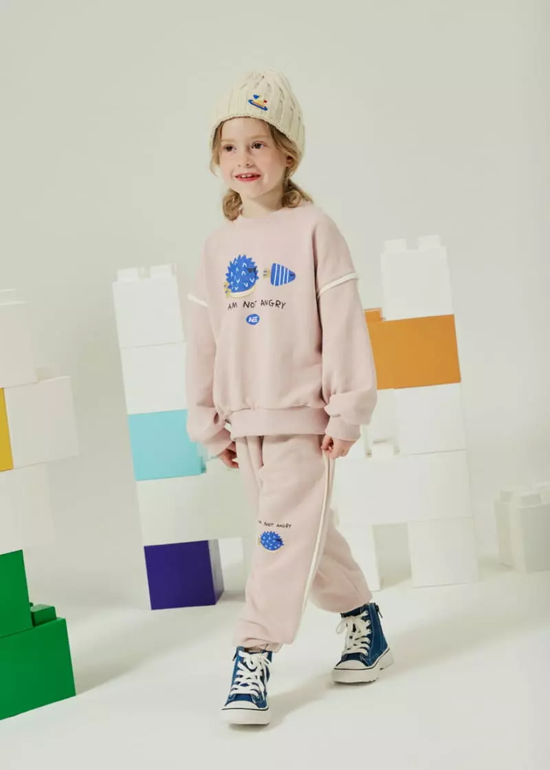 Aeeeday - Korean Children Fashion - #fashionkids - Line Color Top Bottom Set - 5