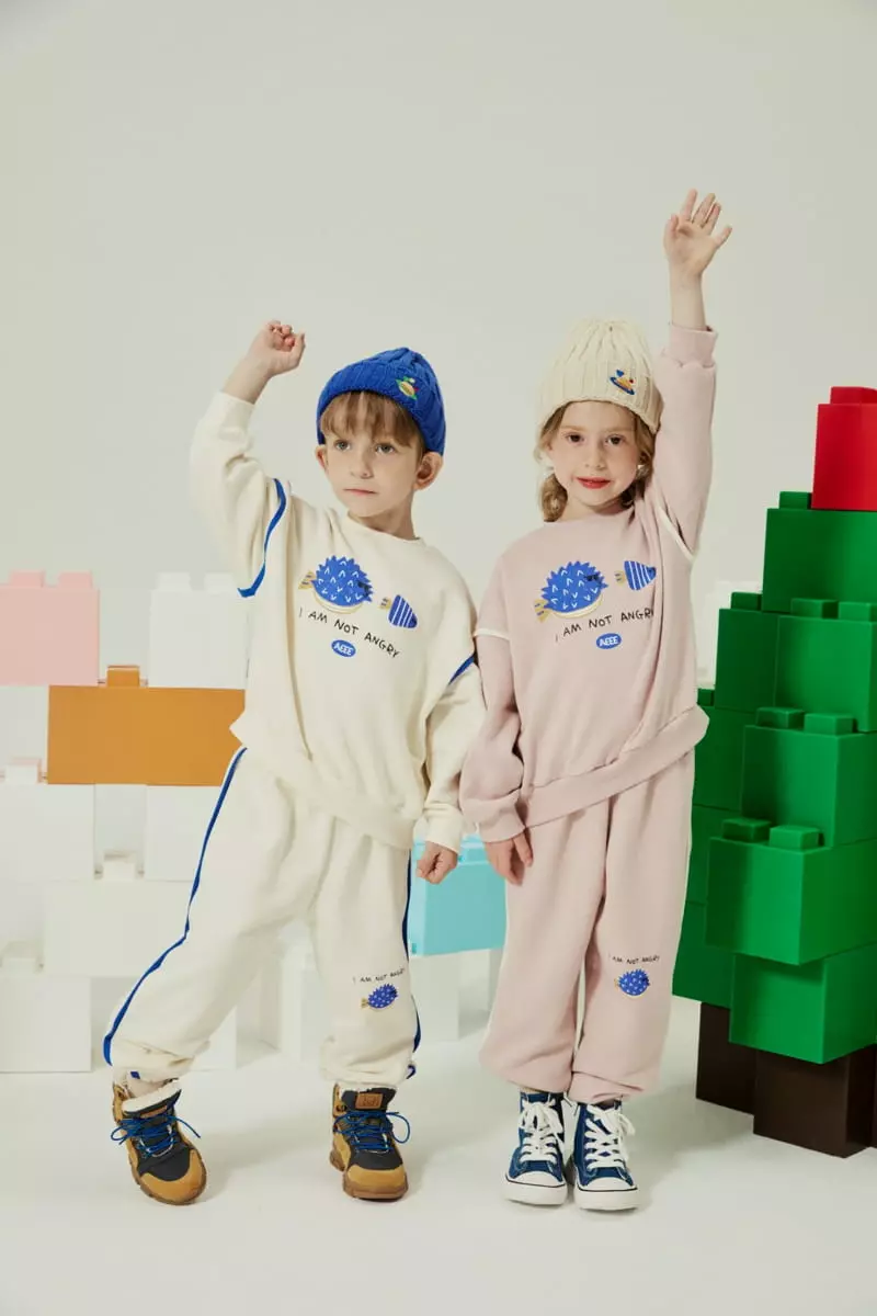 Aeeeday - Korean Children Fashion - #kidzfashiontrend - Line Color Top Bottom Set - 8