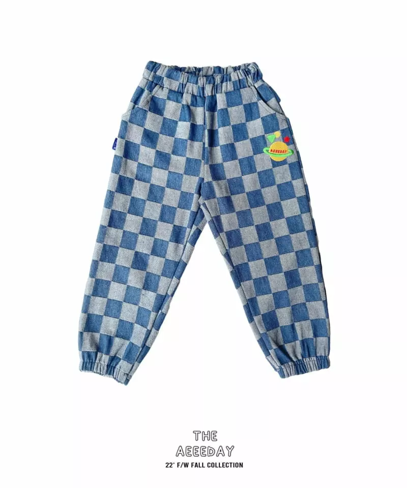 Aeeeday - Korean Children Fashion - #magicofchildhood - Check Jeans - 2