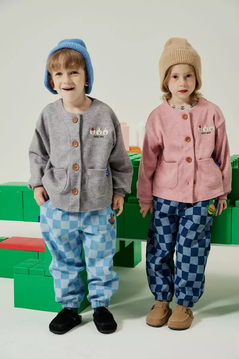 Aeeeday - Korean Children Fashion - #stylishchildhood - Check Jeans - 7