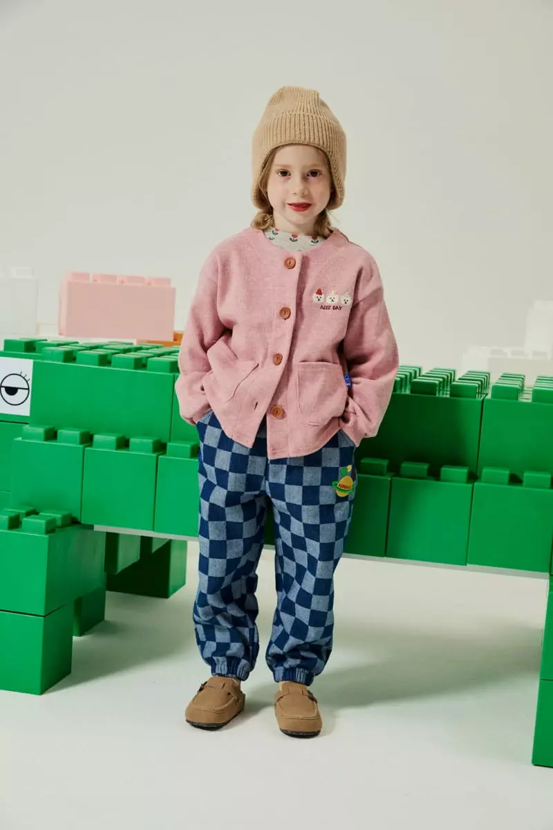 Aeeeday - Korean Children Fashion - #todddlerfashion - Check Jeans - 5
