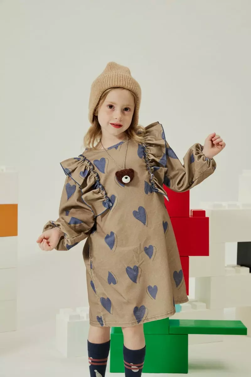 Aeeeday - Korean Children Fashion - #todddlerfashion - Hear One-piece - 2