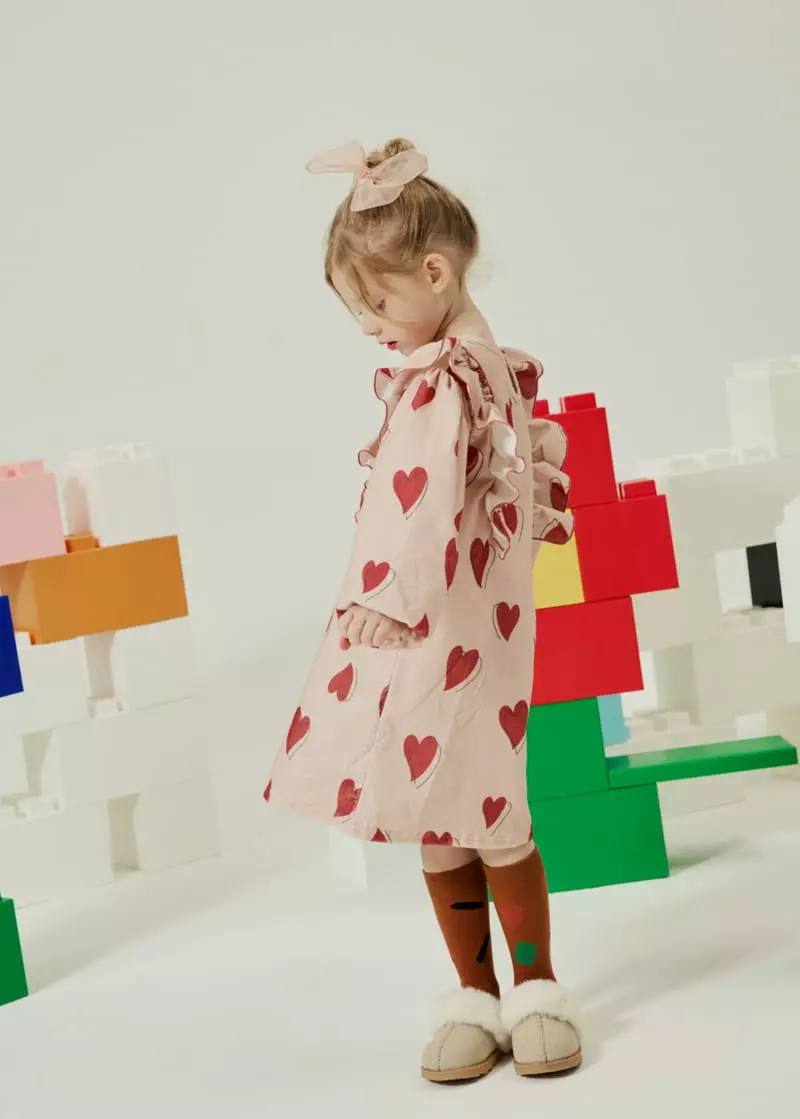 Aeeeday - Korean Children Fashion - #toddlerclothing - Hear One-piece - 3