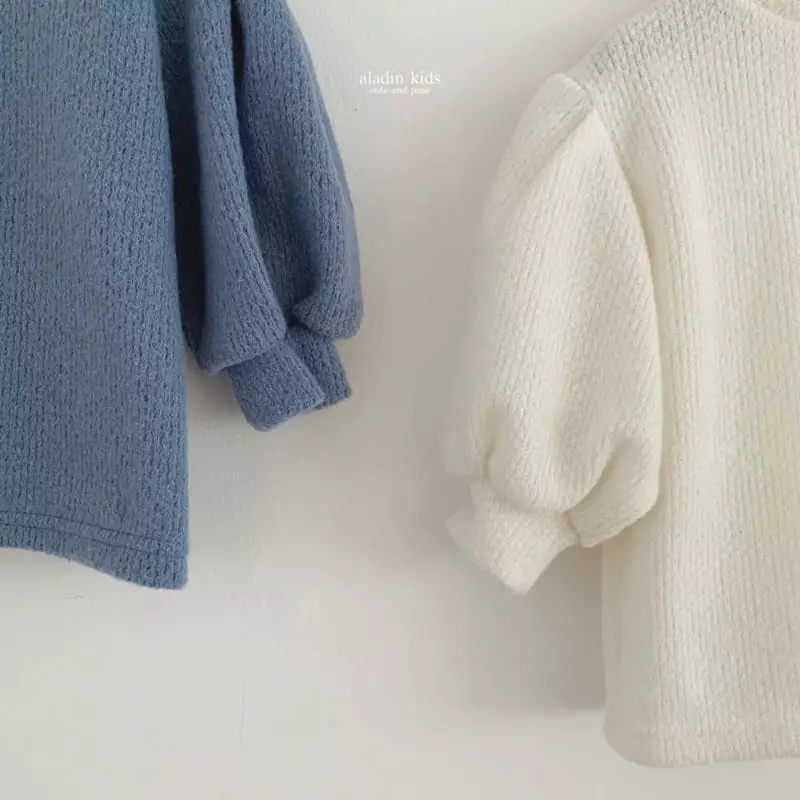 Aladin - Korean Children Fashion - #Kfashion4kids - Wrinkle Puff Knit Tee - 2