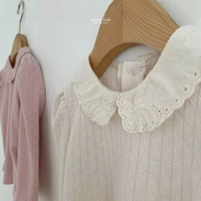 Aladin - Korean Children Fashion - #stylishchildhood - Lace Collar Blouse - 4