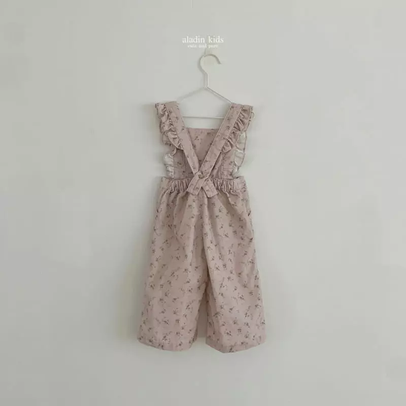 Aladin - Korean Children Fashion - #childofig - Flower Frill Overalls - 4