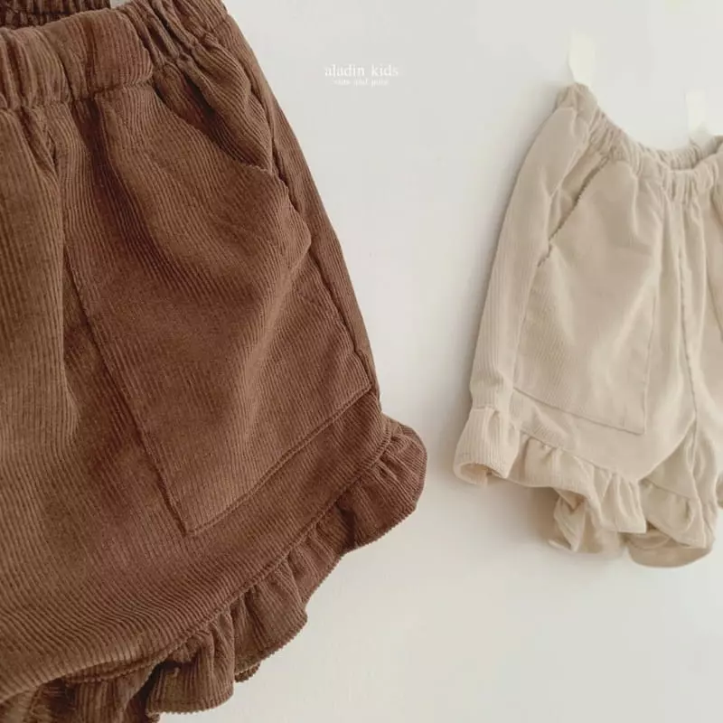 Aladin - Korean Children Fashion - #childrensboutique - Frill Corduroy Pants - 2