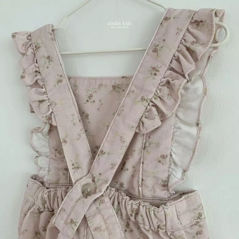 Aladin - Korean Children Fashion - #designkidswear - Flower Frill Overalls - 5