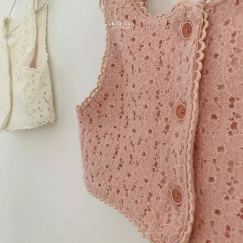 Aladin - Korean Children Fashion - #kidsshorts - Lace Vest Top - 2