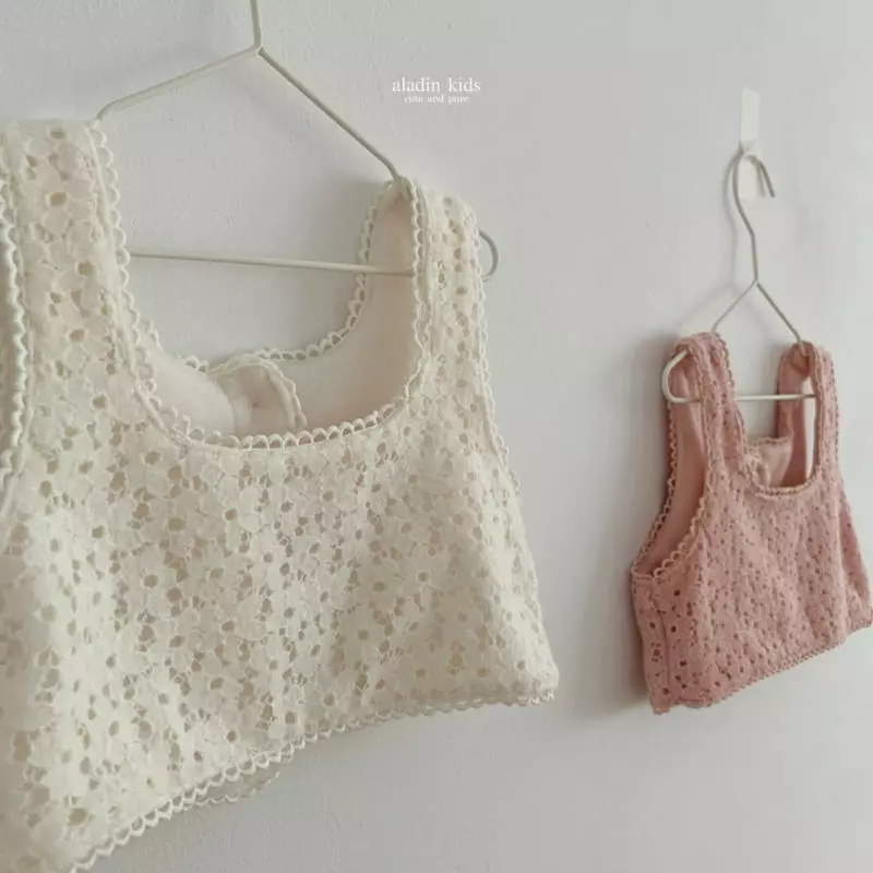 Aladin - Korean Children Fashion - #kidsstore - Lace Vest Top - 3