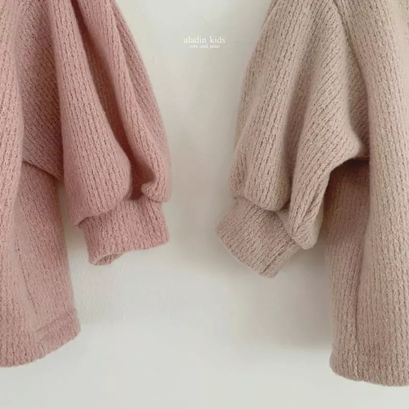 Aladin - Korean Children Fashion - #littlefashionista - Wrinkle Puff Knit Tee - 4