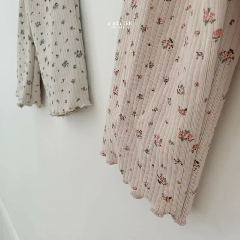 Aladin - Korean Children Fashion - #minifashionista - Fall Flower Rib Pants - 2