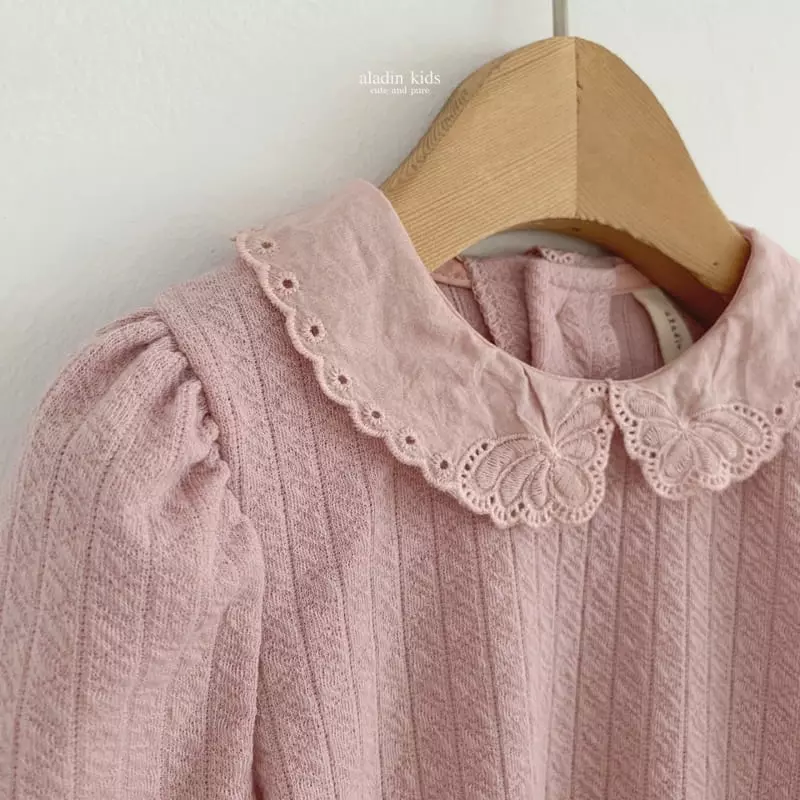 Aladin - Korean Children Fashion - #toddlerclothing - Lace Collar Blouse - 2