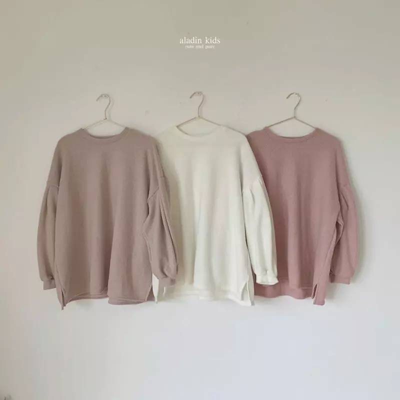 Aladin - Korean Women Fashion - #momslook - Mom Wrinkle Puff Knit Tee