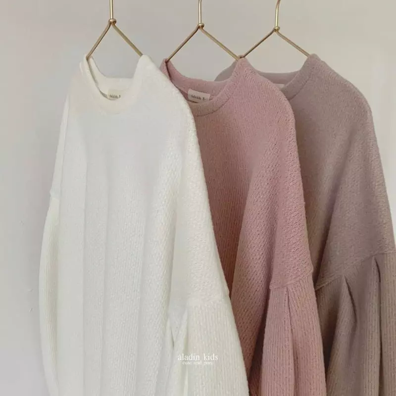 Aladin - Korean Women Fashion - #momslook - Mom Wrinkle Puff Knit Tee - 4