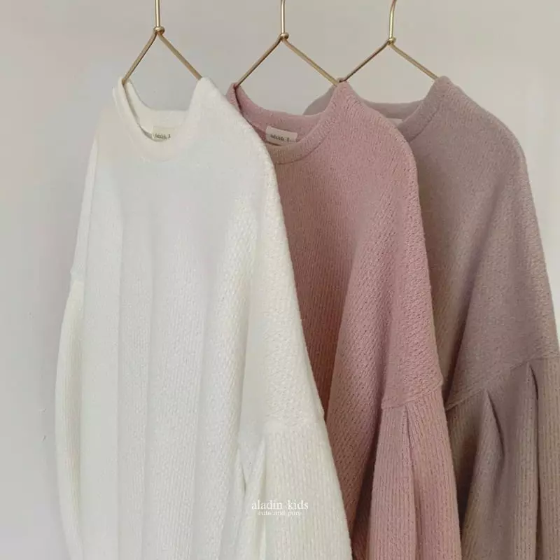 Aladin - Korean Women Fashion - #womensfashion - Mom Wrinkle Puff Knit Tee - 6