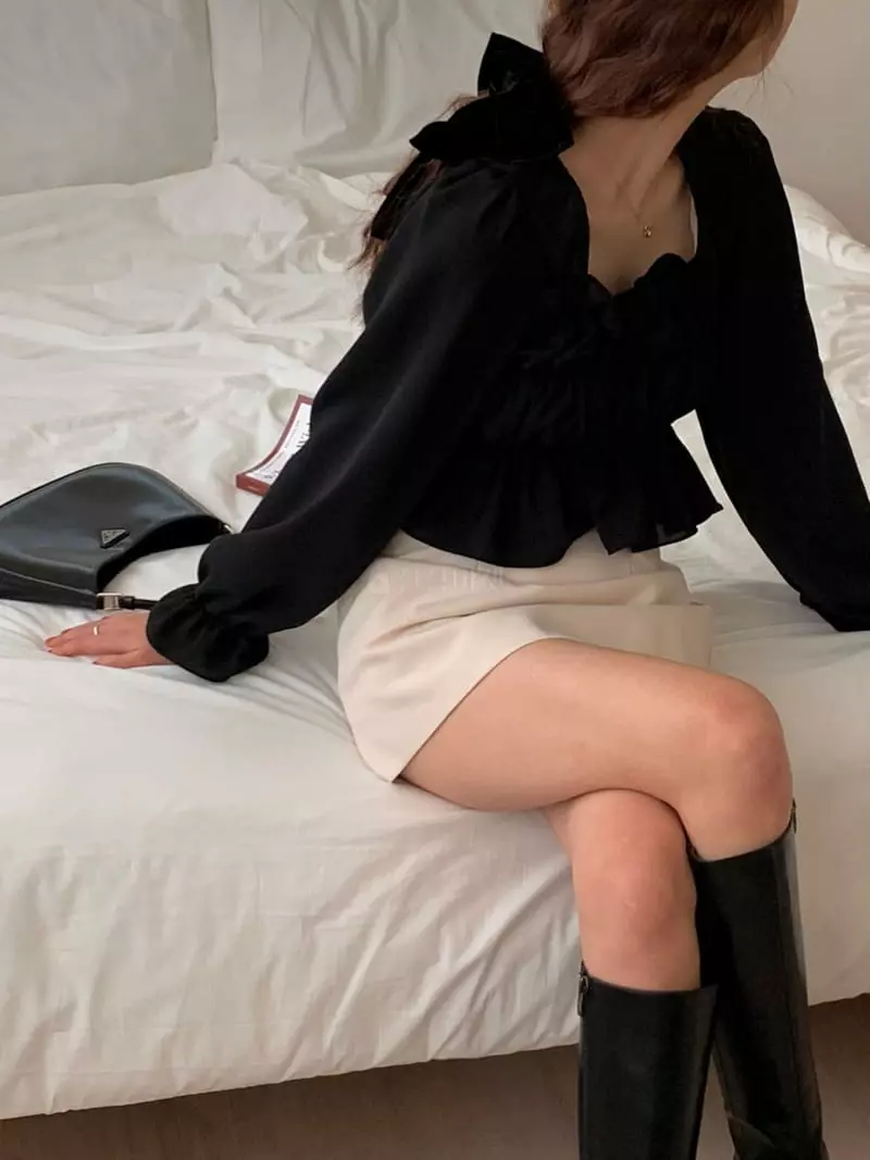 Ame - Korean Women Fashion - #womensfashion - Twill Mini Skirt - 4