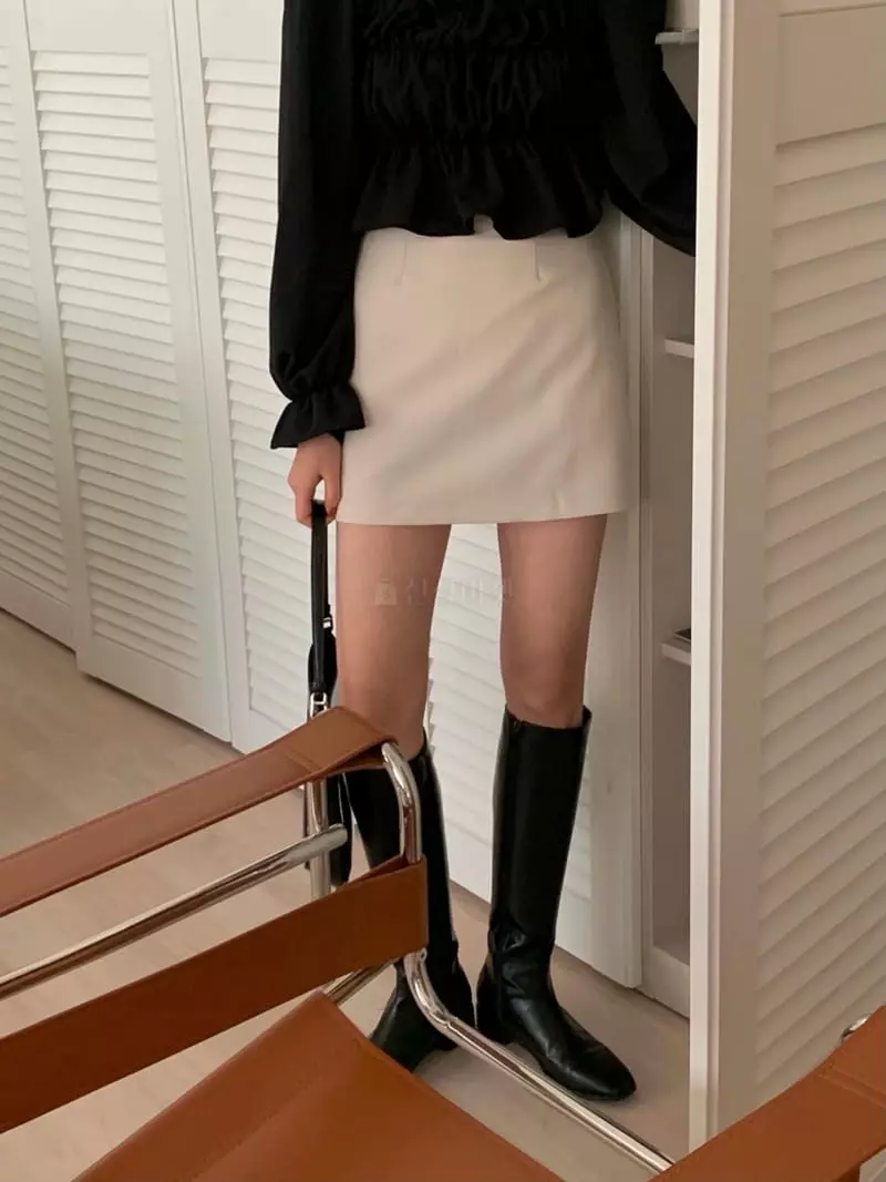 Ame - Korean Women Fashion - #momslook - Twill Mini Skirt - 6