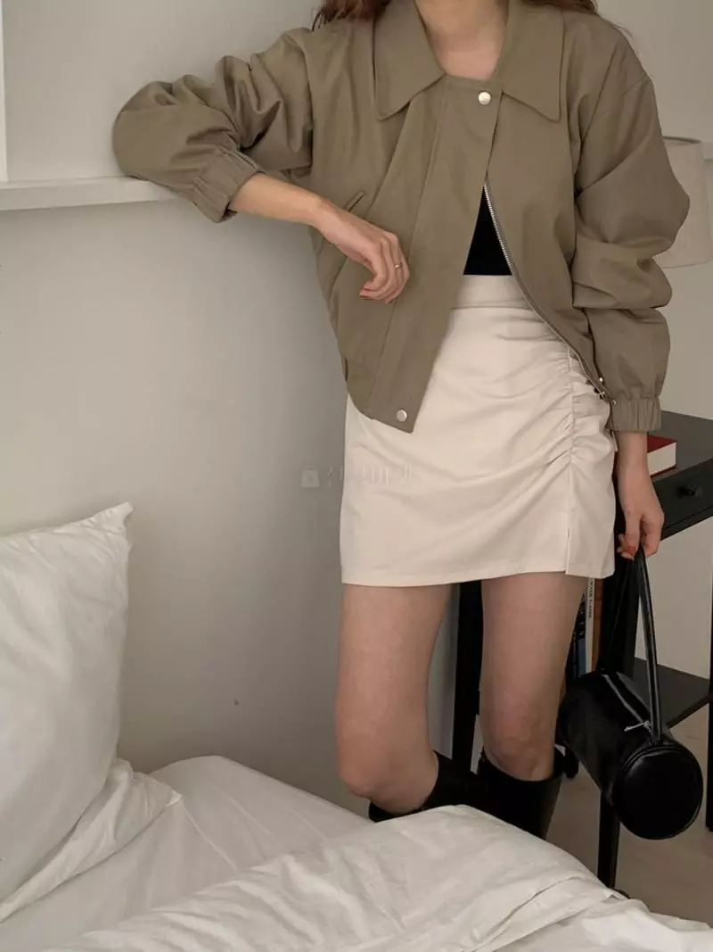 Ame - Korean Women Fashion - #momslook - Crop Field Jacket  - 6