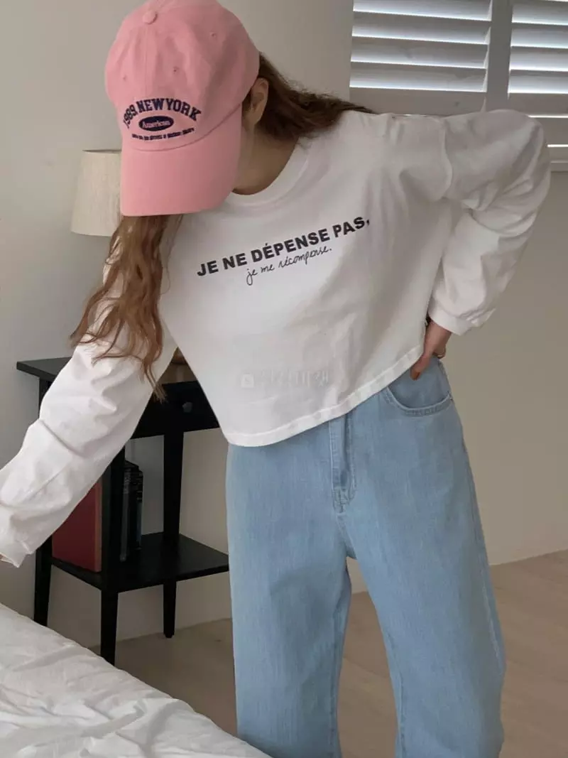 Ame - Korean Women Fashion - #momslook - Crop Tee - 4