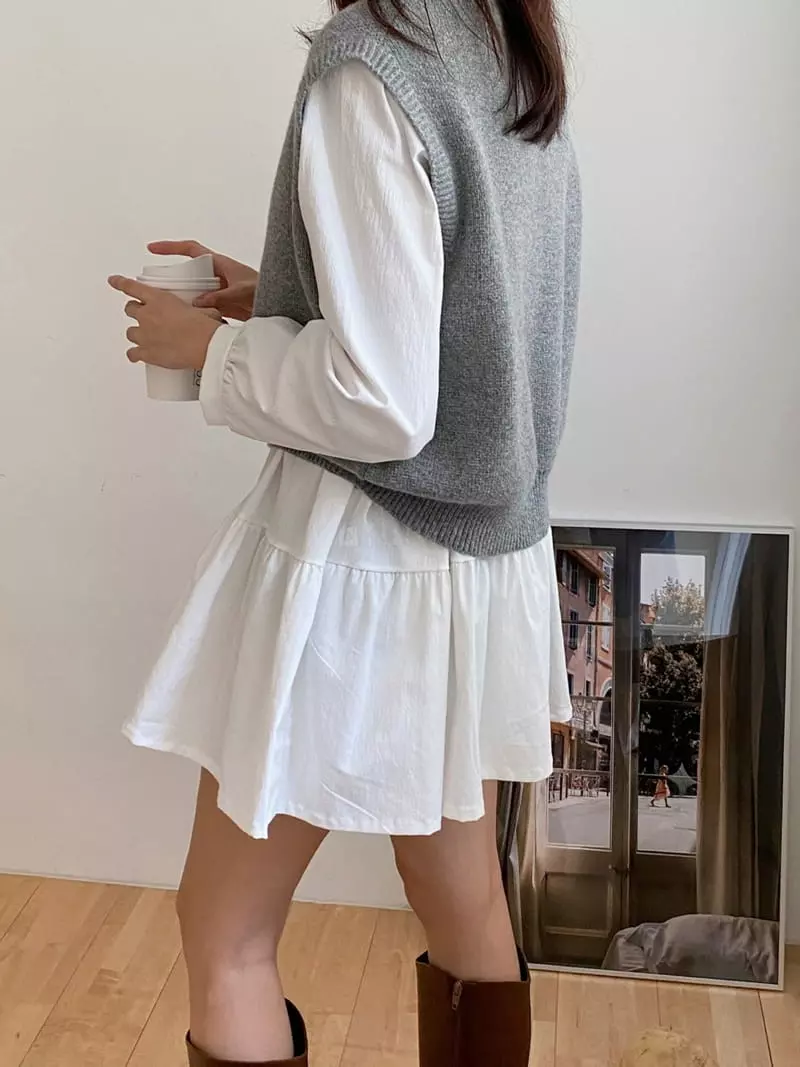 Ame - Korean Women Fashion - #momslook - Cancan One-piece