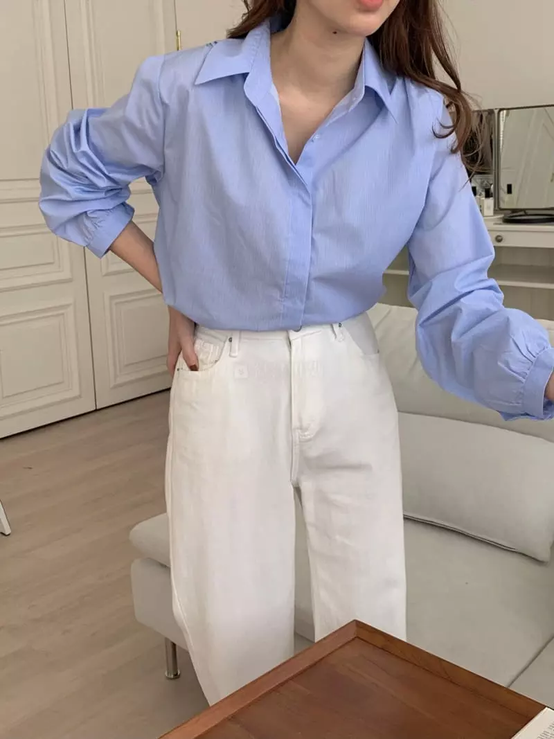Ame - Korean Women Fashion - #momslook - Stripes Shirt - 12