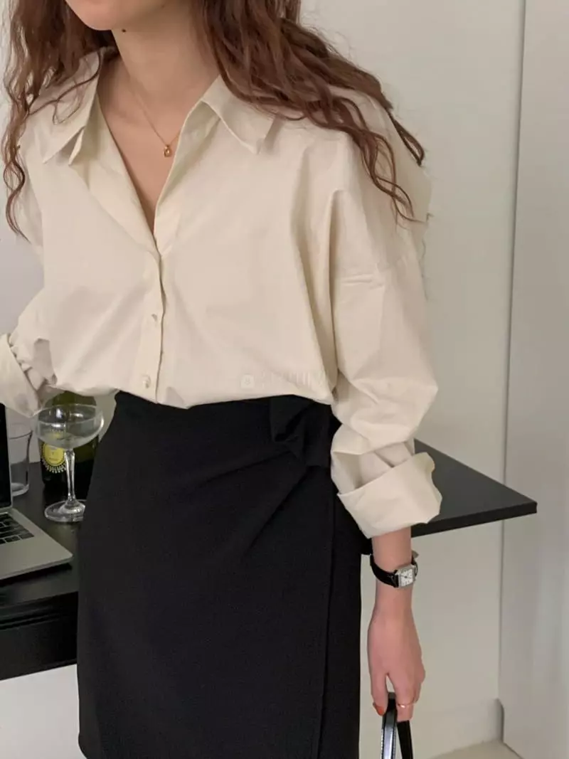 Ame - Korean Women Fashion - #momslook - V Shirt - 10