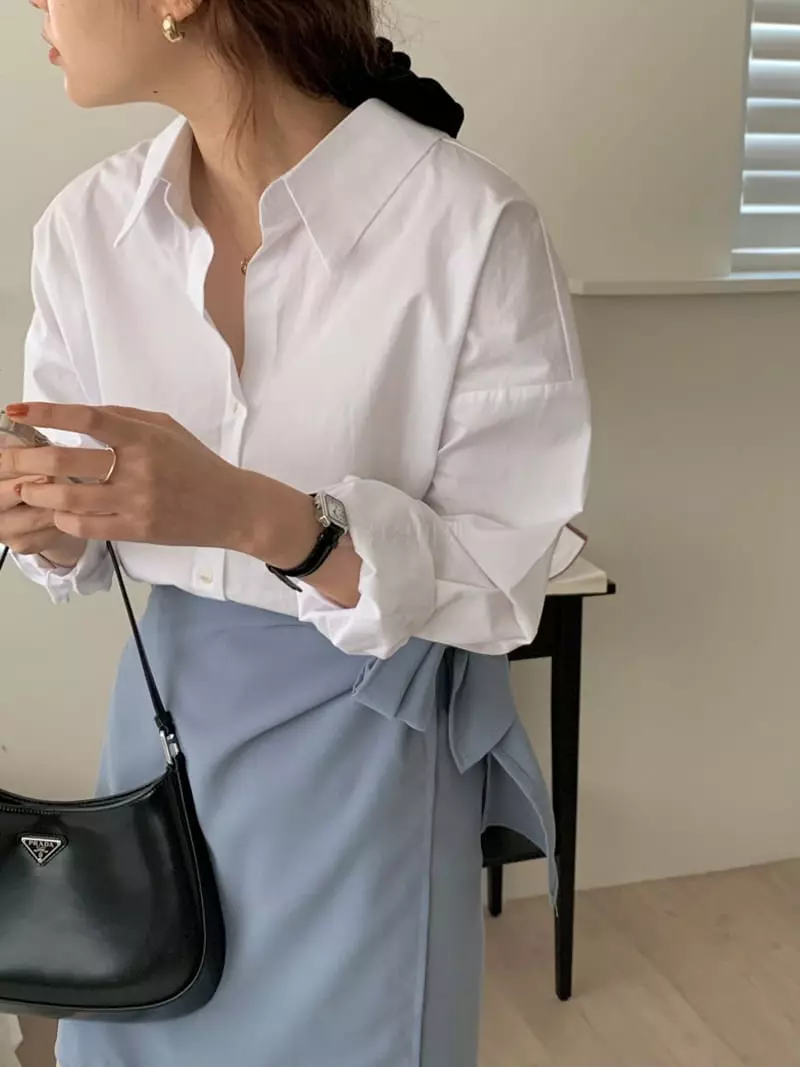 Ame - Korean Women Fashion - #momslook - V Shirt - 6