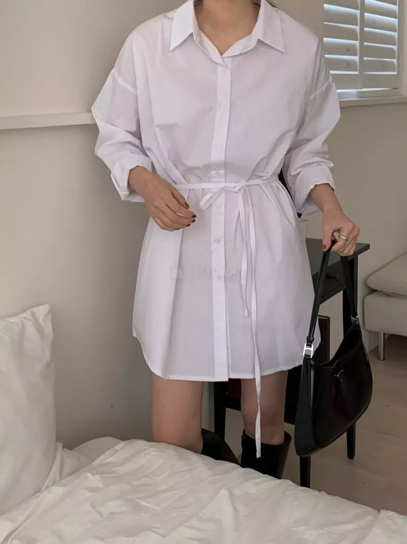 Ame - Korean Women Fashion - #momslook - Long Shirt One-piece - 5