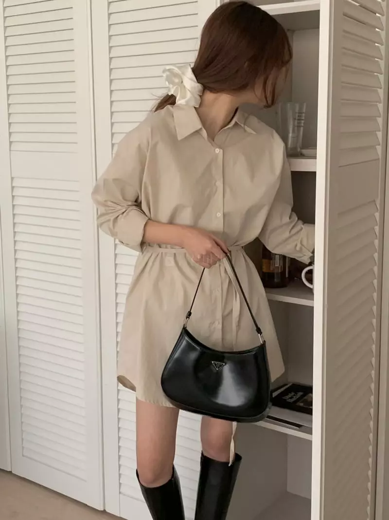 Ame - Korean Women Fashion - #momslook - Long Shirt One-piece - 7
