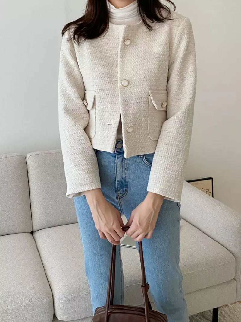Ame - Korean Women Fashion - #momslook - Road Twid Jacket - 12