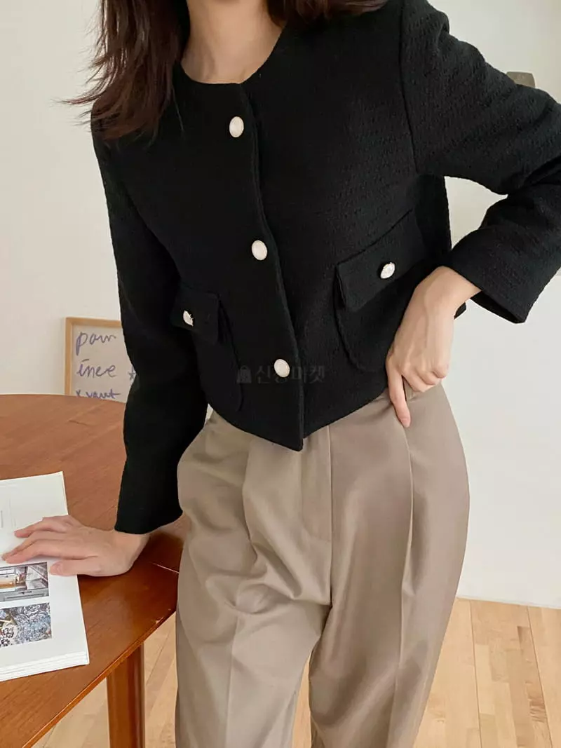 Ame - Korean Women Fashion - #momslook - Road Twid Jacket - 8