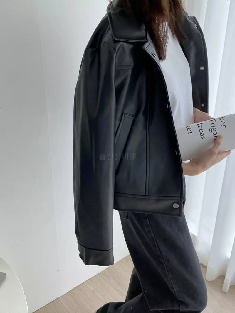 Ame - Korean Women Fashion - #womensfashion - Leather Jacket - 4