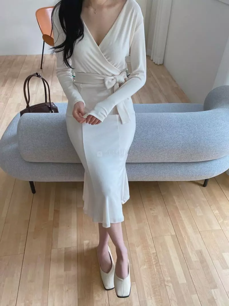 Ame - Korean Women Fashion - #momslook - Wrap One-piece - 7