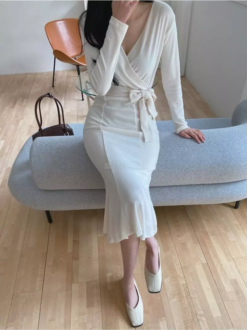 Ame - Korean Women Fashion - #momslook - Wrap One-piece - 9