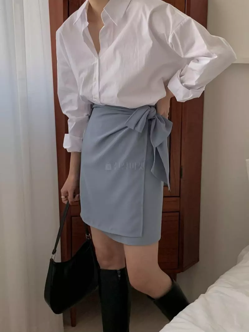 Ame - Korean Women Fashion - #momslook - Wraping Skirt - 7