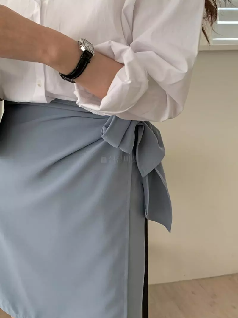 Ame - Korean Women Fashion - #momslook - Wraping Skirt - 8