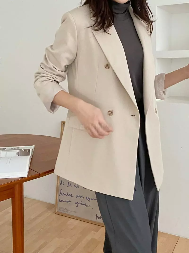 Ame - Korean Women Fashion - #restrostyle - Line Jacket - 12