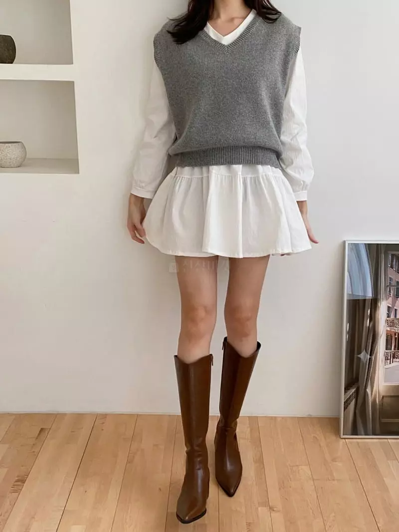 Ame - Korean Women Fashion - #romanticstyle - Cancan One-piece - 9